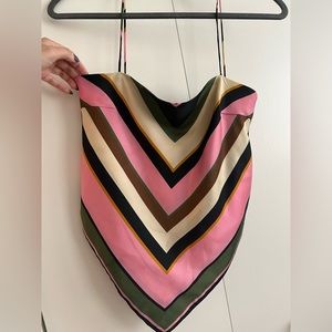 Zara bandana top striped